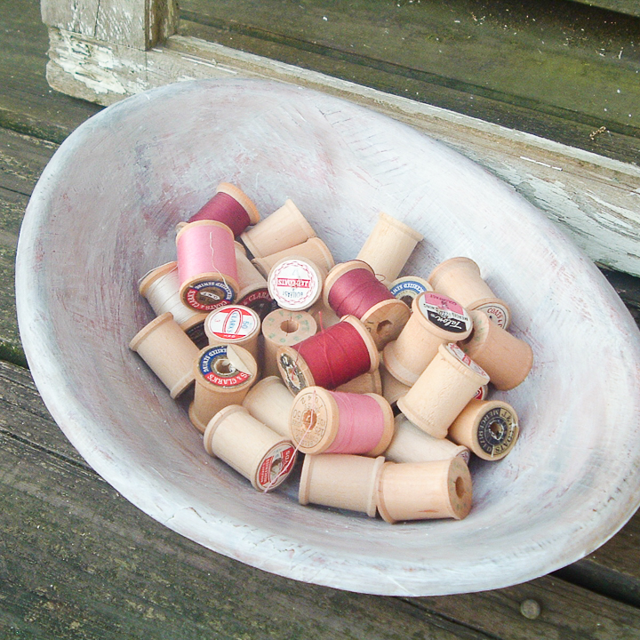 diy wooden dough bowl with paint