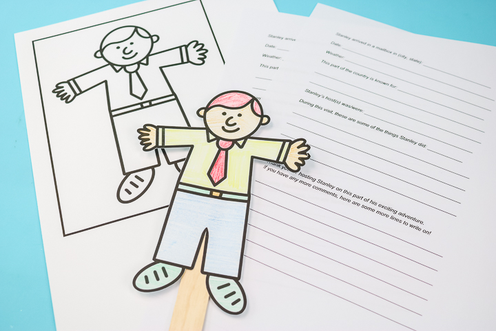 flat stanley coloring page