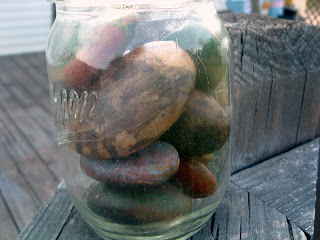 jar full of painted rocks