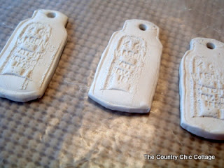 trio of polymer clay mason jar tags