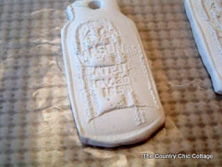 stamped polymer clay mason jar