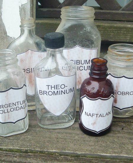 how to use vintage labels on jars