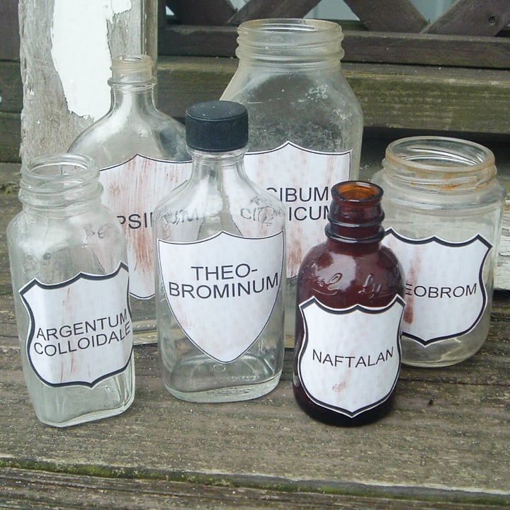 how to use vintage labels on jars