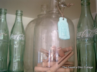 vignette with vintage coke bottles