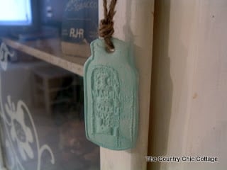 polymer clay mason jar tag