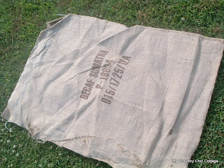 coffee sack on green grass