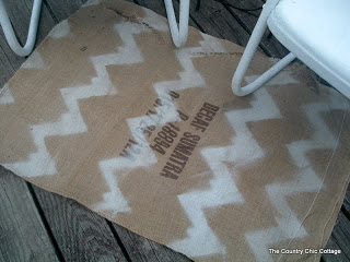 chevron coffee sack rug