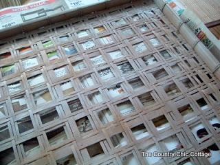 spray painting woven basket