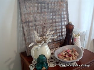 tobacco basket on wooden table