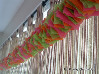 tissue hanging garland