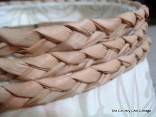 three rows of jute braiding on a lamp shade