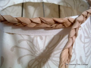 adding jute braiding to lampshade