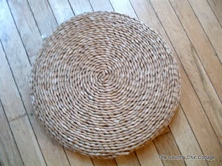 woven seagrass disc