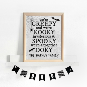 Free Addams Family Halloween Printable by Kara Creates