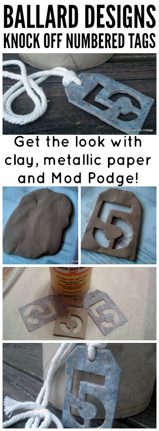 Make numbered tags similar to the Ballard Designs original with these step by step instructions.