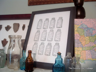 stamped mason jar art