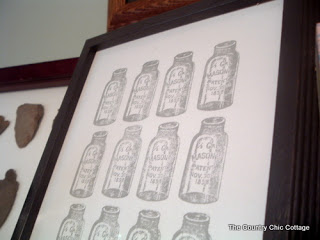 framing stamped mason jar art