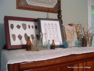 vignette with stamped mason jar art