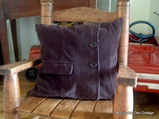 brown corduroy pillow