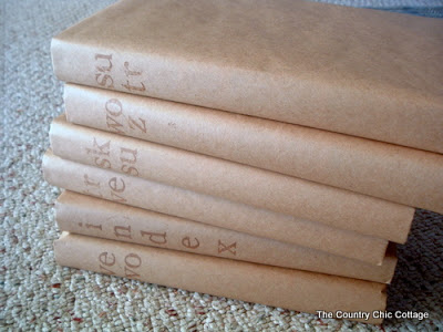 paper bag covered books