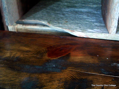 aged wood desk