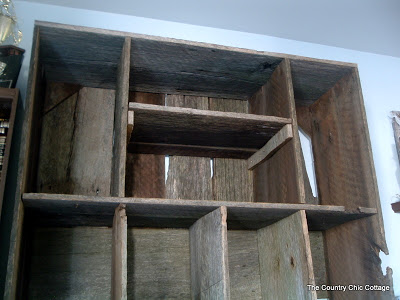 barn wood hutch with compartments