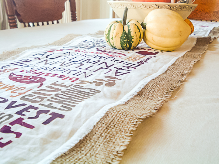 diy burlap table runner