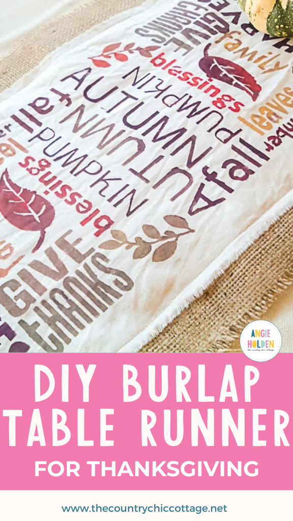 DIY burlap table runner
