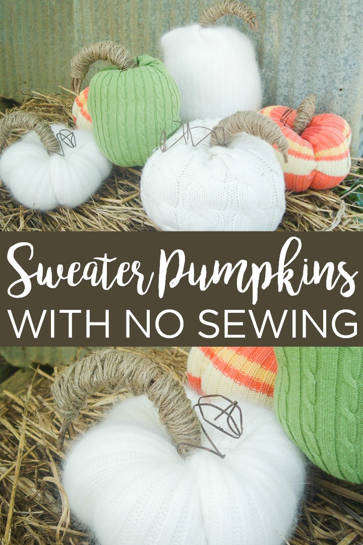 How to Make Sweater Pumpkins - NO SEWING!! - Angie Holden The