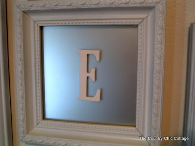 e monogrammed mirror art