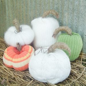 tutorial for how to make sweater pumpkins