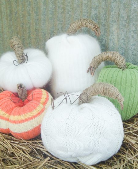 tutorial for how to make sweater pumpkins