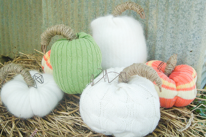 how to make sweater pumpkins