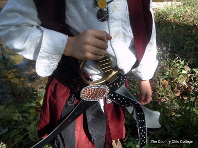 close up of a pirate kids costume
