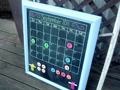 An easy to make magnetic chalkboard calendar is a fun and simple craft for your home!