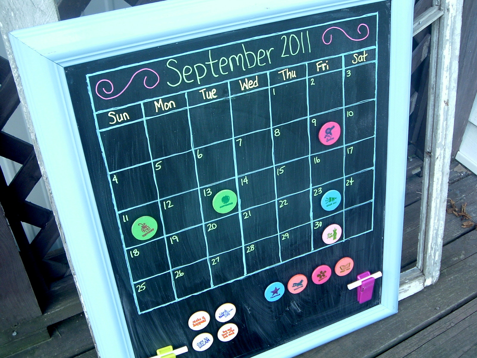 Magnetic Chalkboard Calendar Make Your Own The Country Chic Cottage
