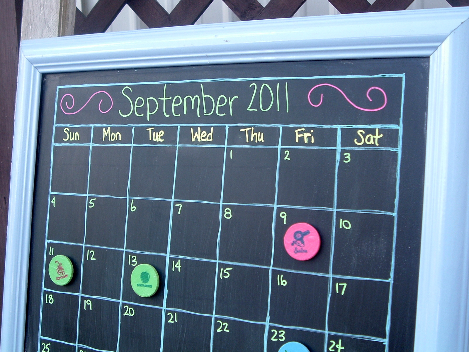 DIY Chalkboard Calendar The Country Chic Cottage