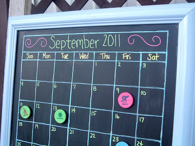 How to make your own magnetic chalkboard calendar and customized magnets