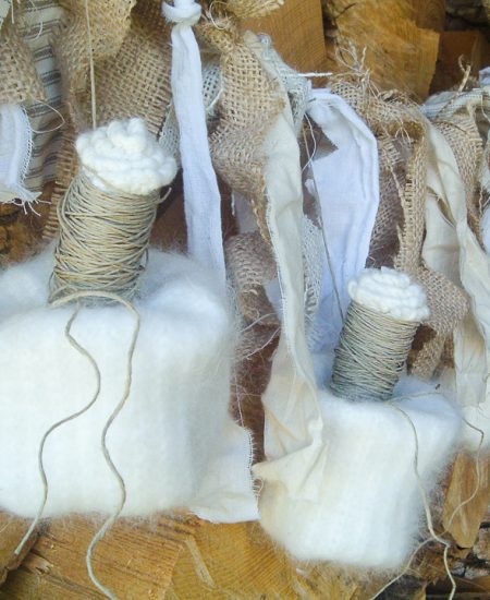 shabby pumpkin garland