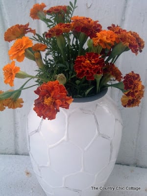 White West Elm Knock off Hive Vase