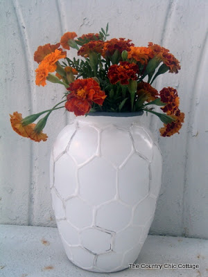 white hexagon vase on white backdrop