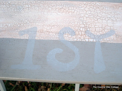 stencil on painted table