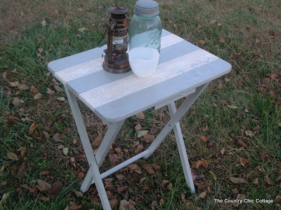 gray and white chippy table