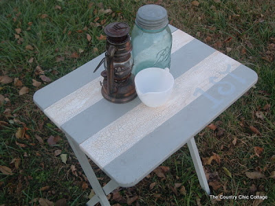 crackle painted tv tray