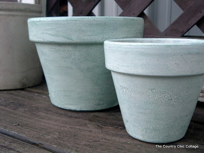 Aging Terracotta Clay Pots with Paint