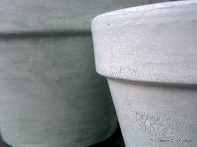 crackle glaze on terracotta pots