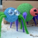 Make styrofoam spiders with your kids!