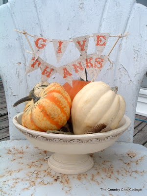 pumpkin and gourd Thanksgiving centerpiece