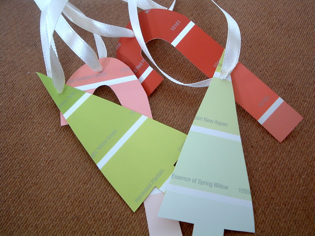 paint swatch gift tags