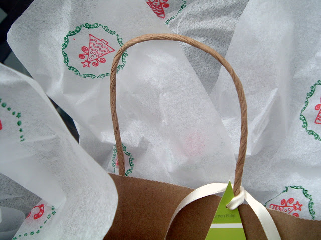 close up of diy embellished gift bags
